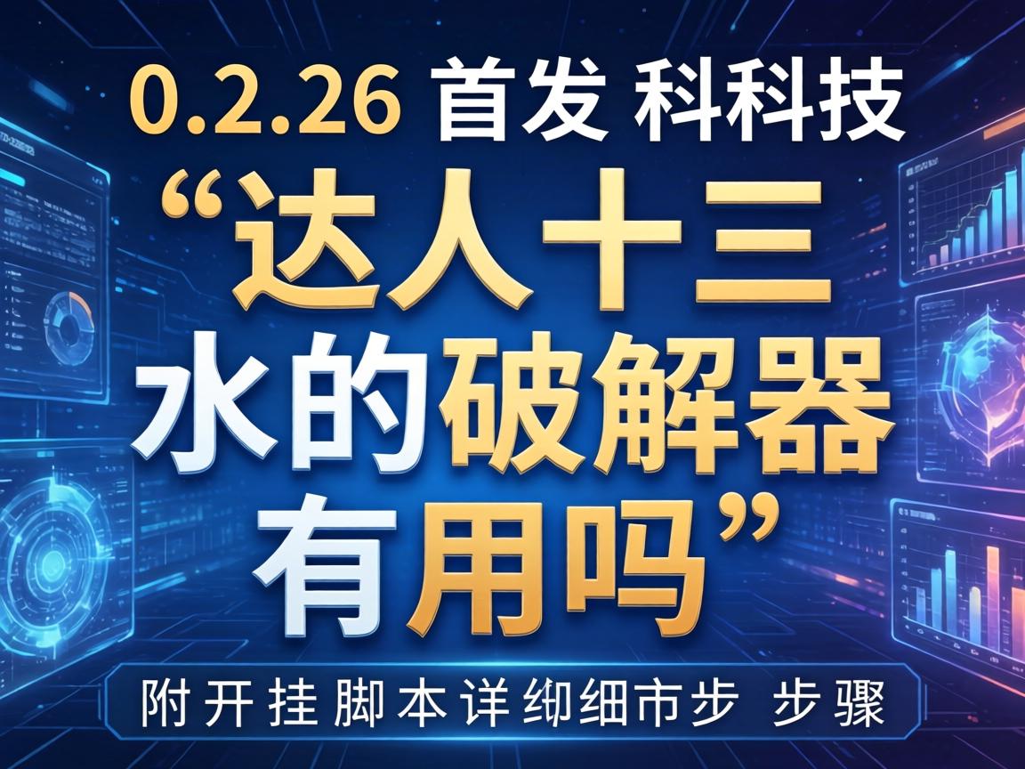 2026首发科技“达人十三水的破解器有用吗”附开挂脚本详细步骤