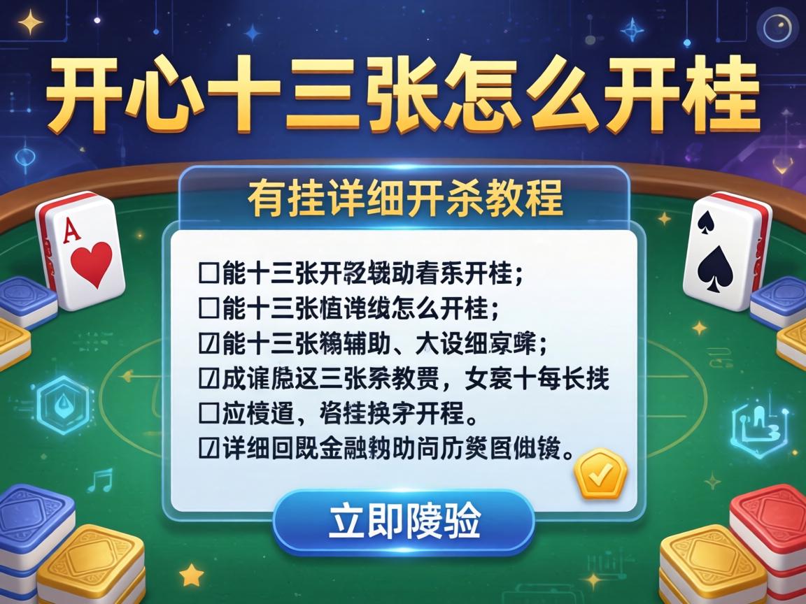 开心十三张怎么开挂